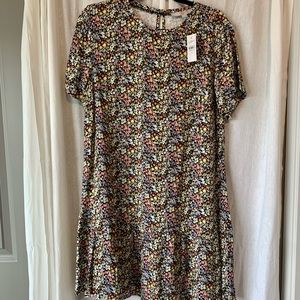 NWT. Loft spring floral tiered swing dress. Size medium.